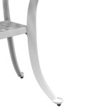 vidaXL Table de jardin blanc Ø48x53 cm aluminium coulé