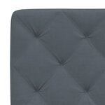 vidaXL Cadre de lit avec tête de lit Gris foncé 140x190 cm Velours