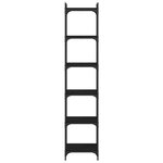 vidaXL Bibliothèque 6 niveaux noir 40x30x188 cm bois d'ingénierie