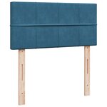 vidaXL Sommier à lattes de lit avec matelas Bleu foncé 90x200 cm