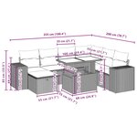 vidaXL Salon de jardin avec coussins 8 Pièces beige résine tressée