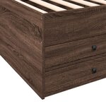 vidaXL Lit de jour et tiroirs chêne marron 90x190 cm bois d'ingénierie