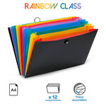 Trieur accordéon 12 positions - Format A4 - Rainbow Class