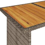 vidaXL Ensemble à manger de jardin et coussins 2 Pièces gris rotin