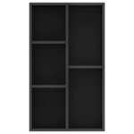 vidaXL Bibliothèque/Buffet Noir 50x25x80 cm Bois d’ingénierie