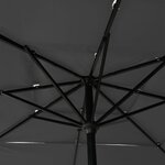 vidaXL Parasol à 3 niveaux avec mât en aluminium Anthracite 2 5x2 5 m