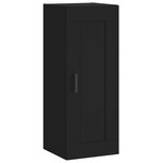vidaXL Buffet haut Noir 34 5x34x180 cm Bois d'ingénierie