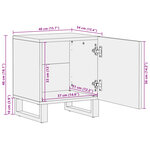 vidaXL Table de chevet 40x34x46 cm bois massif de récupération