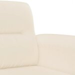 vidaXL Ensemble de canapés 3 Pièces avec coussins Beige Tissu microfibre