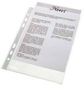 Sachet de 100 pochettes perforées Economy A5 PP grainée 0 05 mm Transparentes ESSELTE