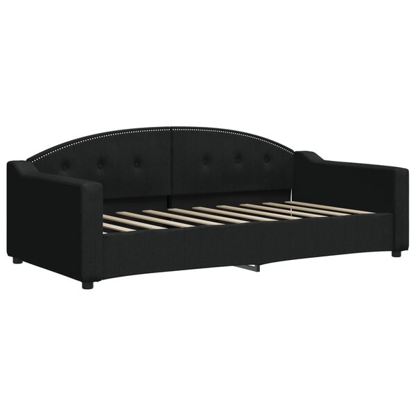 vidaXL Lit de repos noir 90x190 cm tissu