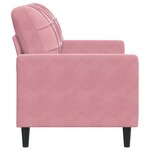 vidaXL Canapé à 2 places Rose 120 cm Velours