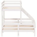 vidaXL Lit superposé 80x200/140x200 cm blanc bois de pin massif