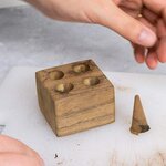 DIY encens - Moule en bois pour 4 cônes