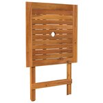 vidaXL Ensemble à manger de jardin pliable 3 Pièces Bois d'acacia solide