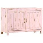 vidaXL Buffet Rose clair 110x35x70 cm Bois de manguier massif