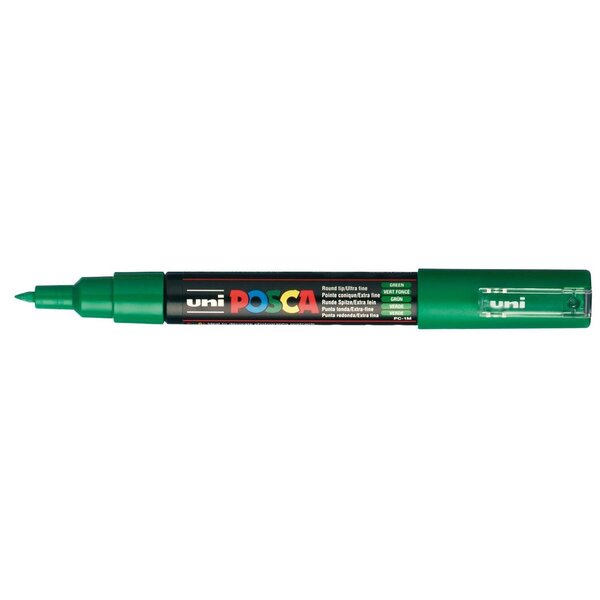 Marqueur pointe conique extra-fine POSCA PC1MC 0 7 - 1mm Vert Foncé x 12 POSCA