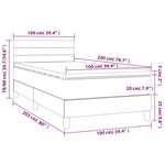vidaXL Sommier à lattes de lit avec matelas Rose 100x200 cm Velours