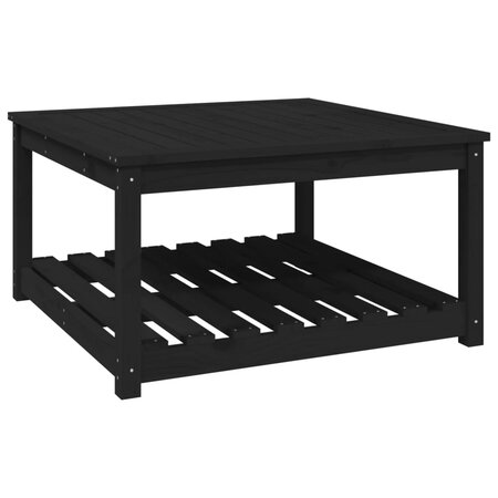 vidaXL Table de jardin noir 82 5x82 5x45 cm bois massif de pin