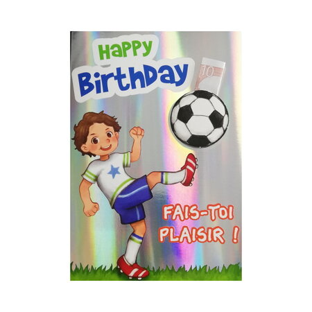 Carte de voeux enfant - anniversaire - football - La Poste