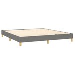 vidaXL Sommier à lattes de lit avec matelas Gris foncé 160x200cm Tissu