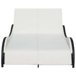 vidaXL Chaise longue double avec coussin Résine tressée Noir
