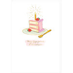 Carte Signature Part Gâteau Anniversaire - 11 5 X 17cm - Draeger paris