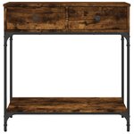 vidaXL Table console chêne fumé 75x34 5x75 cm bois d'ingénierie