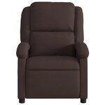 vidaXL Fauteuil de massage inclinable électrique Marron foncé Tissu