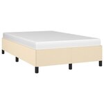 vidaXL Cadre de lit Crème 120 x 200 cm Tissu