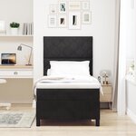 Lit Box Spring vidaXL avec Matelas Noir Simple en Velours