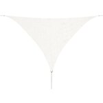 vidaXL Voile d'ombrage PEHD Triangulaire 3 6 x 3 6 x 3 6 m Blanc