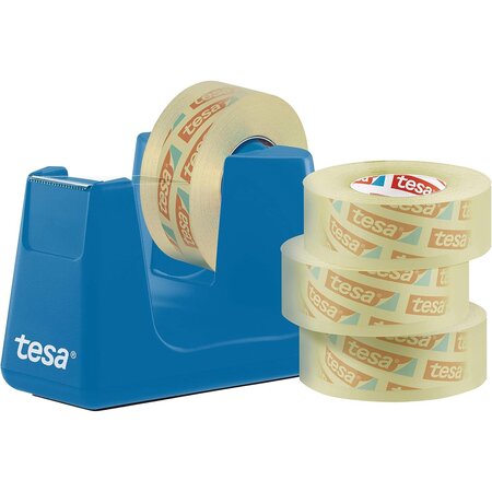 Dérouleur tesafilm® Easy Cut SMART + 4 rouleaux transparent 33m x 19mm Cyan TESA