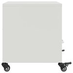 vidaXL Tables de chevet 2 Pièces blanc 36x39x43 5 cm acier