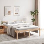 vidaXL Lit pour personne âgée 140x200 cm bois massif de pin