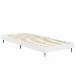 vidaXL Cadre de lit blanc 75x190 cm bois d'ingénierie