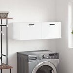 vidaXL Armoire murale blanc 100x36 5x35 cm bois d'ingénierie