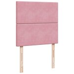 vidaXL Sommier à lattes de lit et matelas Rose 80x200 cm Velours