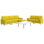 vidaXL Ensemble de canapés 3 Pièces repose-pied et coussins décoratifs