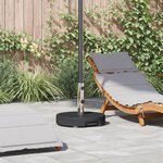 vidaXL Base de parasol avec roulettes avec poignée Granit Noir 29 kg Ronde