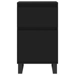 vidaXL Buffets 2 Pièces noir 40x35x70 cm bois d’ingénierie