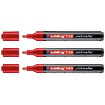 Marqueur Peinture 790 Rouge Pointe Ronde 2-3 mm x 3 EDDING