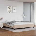 vidaXL Cadre de lit Cappuccino 200x200 cm Similicuir