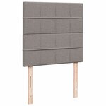 vidaXL Sommier à lattes de lit avec matelas Taupe 90x200 cm Tissu