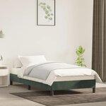 vidaXL Cadre de lit Vert foncé 90x190 cm Velours