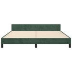 vidaXL Cadre de lit avec tête de lit Vert foncé 180x200 cm Velours