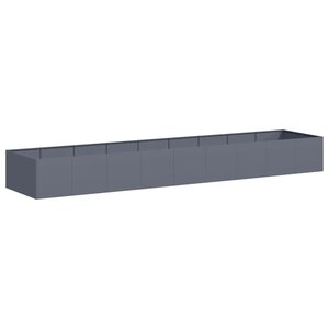 vidaXL Jardinière anthracite 360x80x40 cm acier