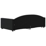 vidaXL Lit de jour avec lit gigogne noir 100x200 cm velours