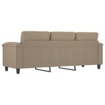 vidaXL Canapé à 3 places Taupe 180 cm Tissu microfibre