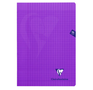 Cahier MIMESYS Piqué Polypro 21 x 29,7 cm 96 pages 90g Séyès Violet CLAIREFONTAINE